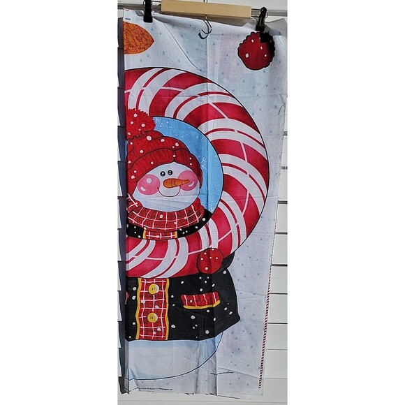 Lot of 4 Door Panels Daisy Kingdom Santa Wreath Snowman Homespun Fabric Sewing - Picture 6 of 10